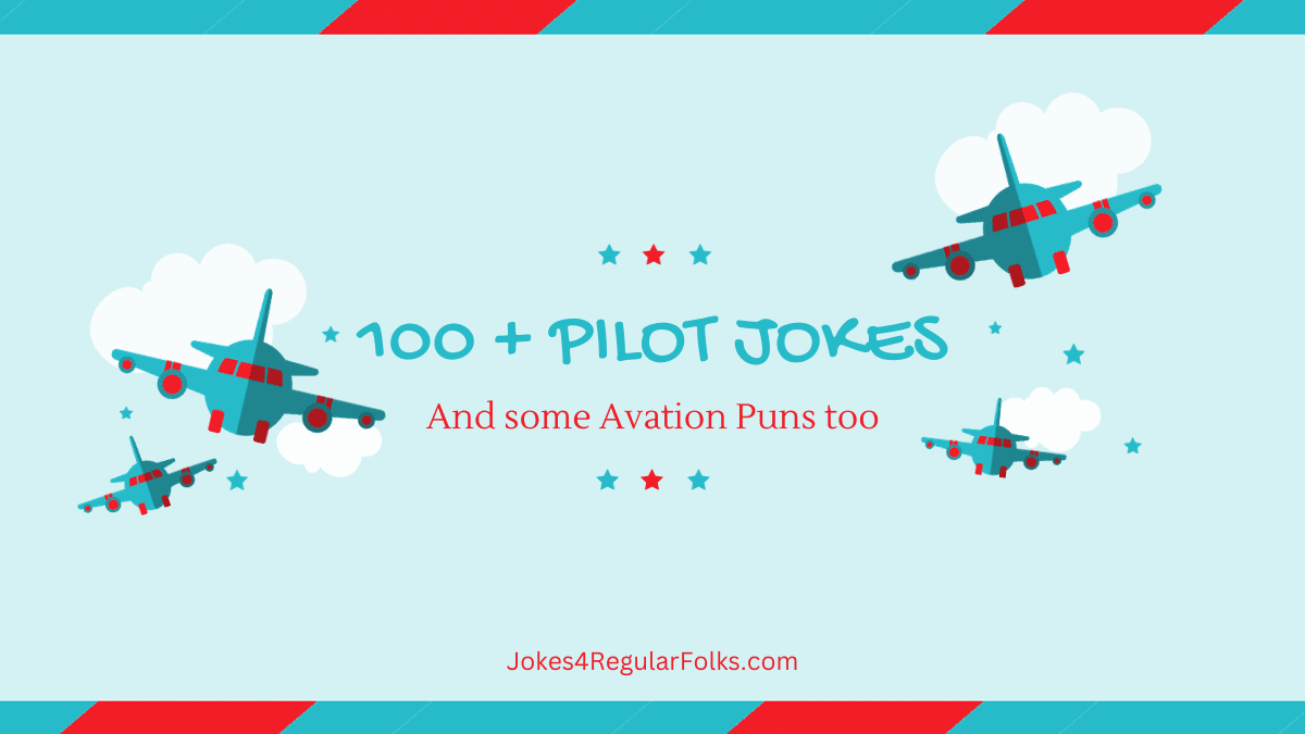 Cute title image with airplanes 100+ Pilot Jokes puns and Aviation stuff too