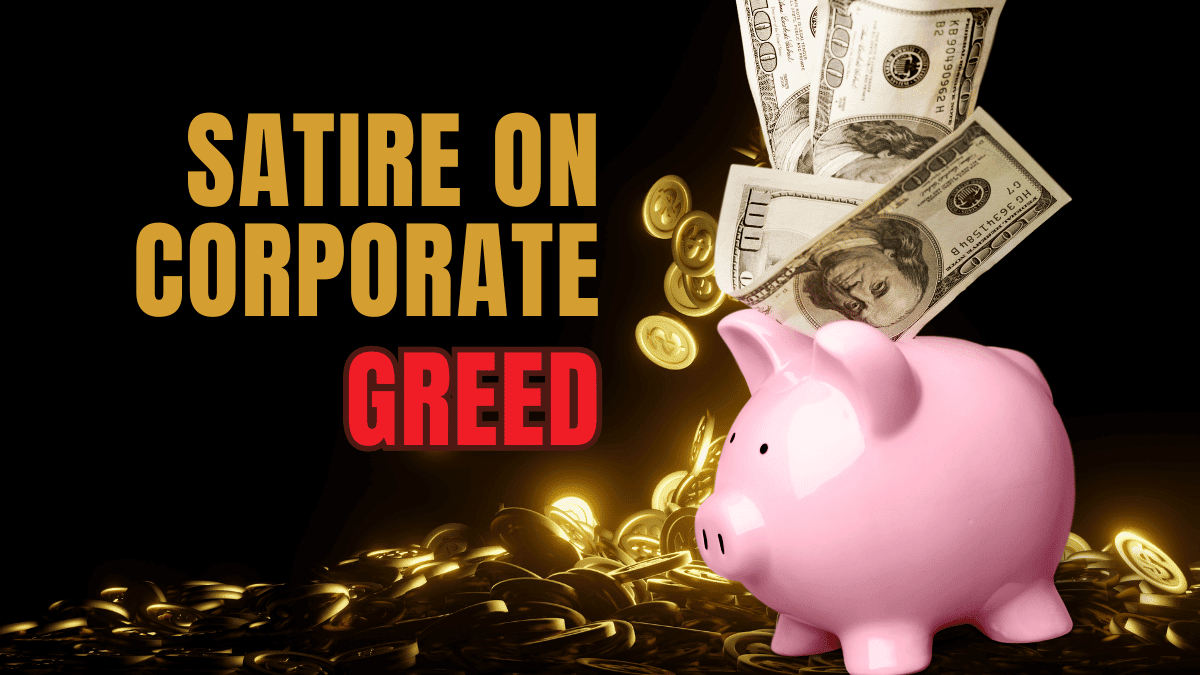 Satire about greedy corporations
