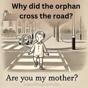 Why did the orphan cross the road? He was looking for his mother.