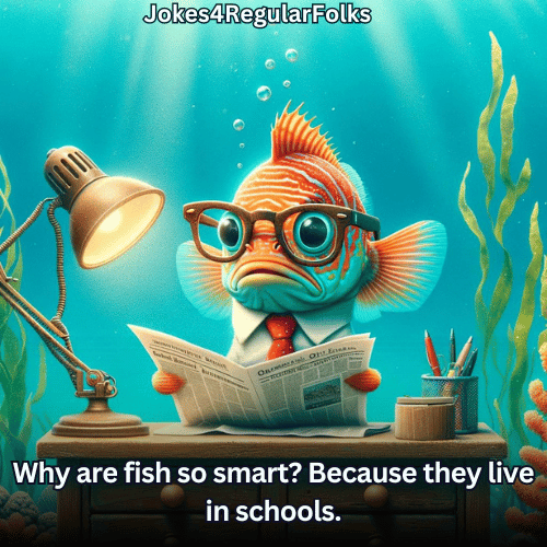 funny fish joke: Why are fish so smart? Because they live in schools!